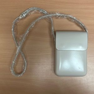 Beige Crossbody Faux Leather Bag